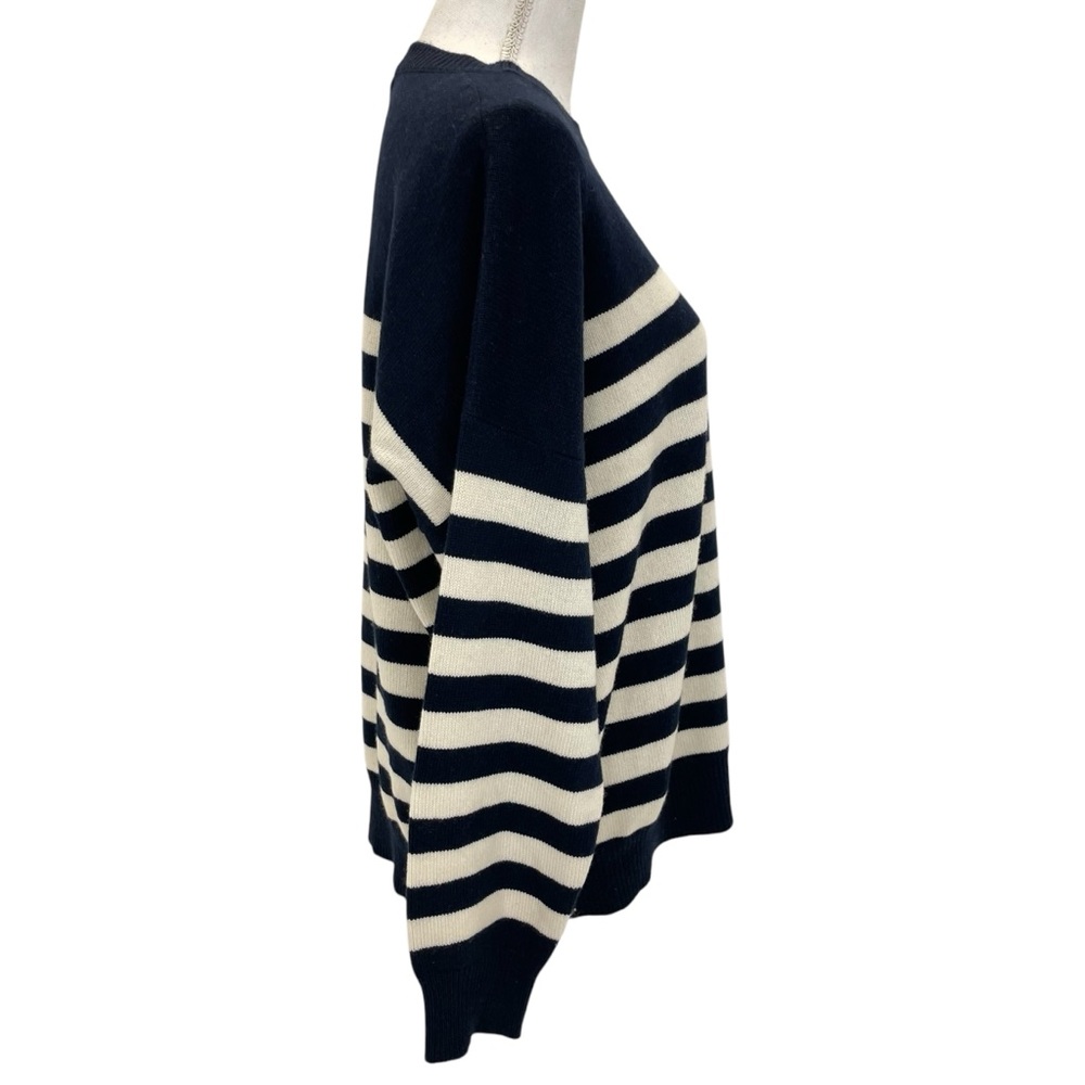 Saint Laurent Cashmere Crew Sweater XL Navy/White - Picture 5 of 16